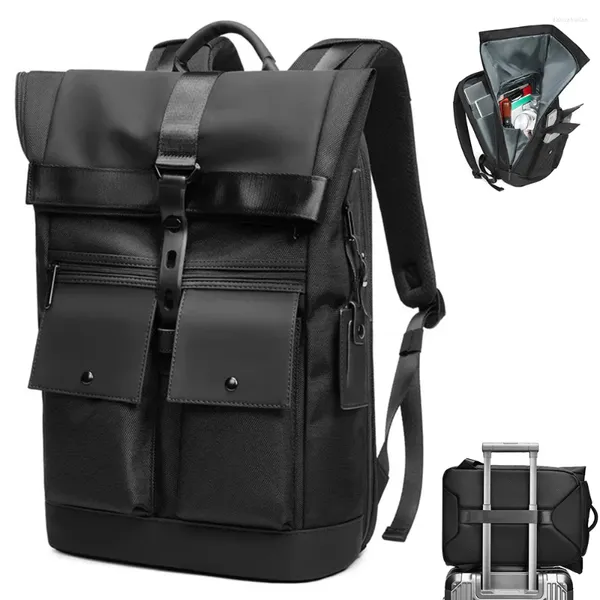 Mochila masculina bolsa de viagem portátil anti-roubo mochilas escolares à prova d'água carregamento USB homens design de negócios