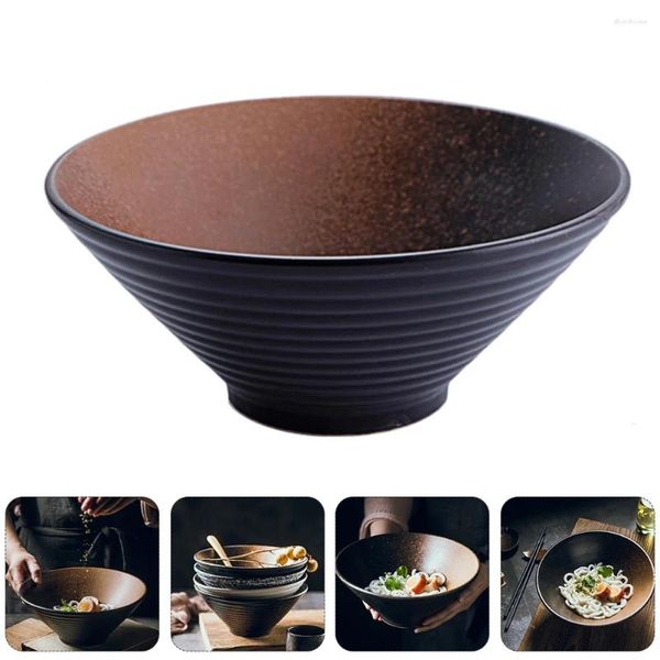 Set di stoviglie Contenitori per ciotole in ceramica per ramen per frutta Noddle in ceramica stile zuppa grande giapponese