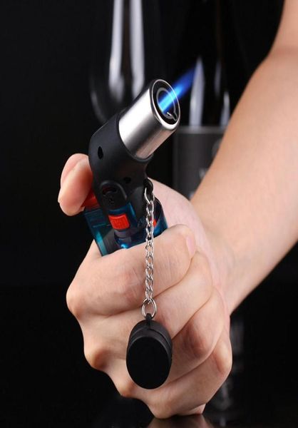 Neue Ankunft Mini Butan Jet Torch Zigarette Winddicht Feuerzeug Zufällige Farbe Kunststoff Feuer Zündung Brenner Kochen Fackel Feuerzeug2480038