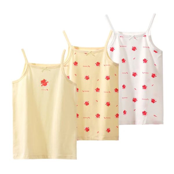 Kinder Niedliches Design Singlet Unterwäsche Tank Teen Kinder Unterhemden Baumwolle Tank Tops Größe 90-160 Hochwertige Baumwolle Kinder Unterwäsche 240301