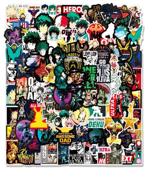 103050100PCS Anime My Hero Academia Graffiti adesivi per laptop notebook skateboard computer bagagli Cartoon decalcomania auto7006909