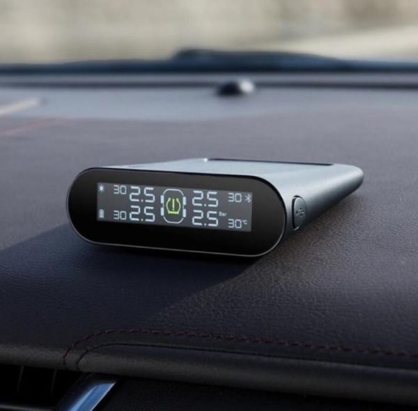 Sensore di pressione dei pneumatici 70mai Sensore di pressione dei pneumatici dvr per auto Sistema di monitoraggio della pressione Display LCD a energia solare Xiaomi 70 Mai TPMS Allarme di sicurezza per autoS5346364