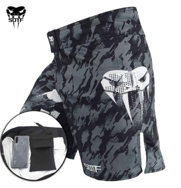 Sotf mma adultos cobra venenosa camuflagem homens mulheres calções de boxe geométrico tigre muay thai mma shorts roupas luta sanda mma k72892957