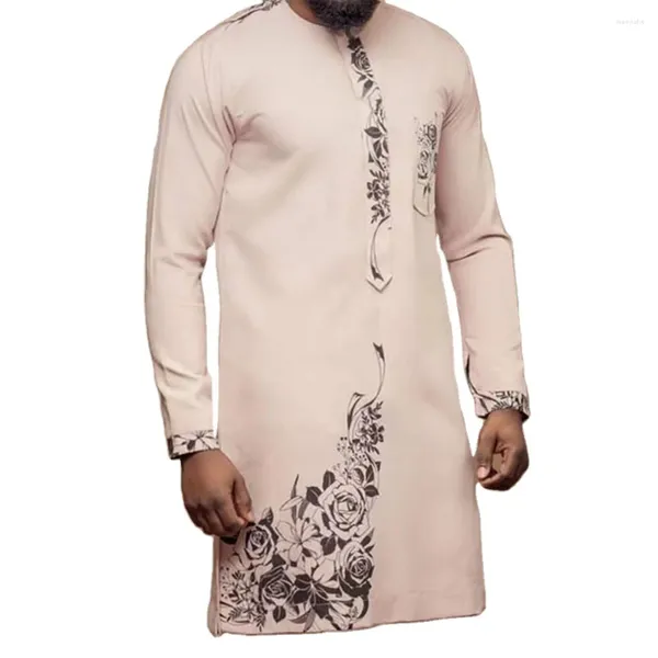 Roupas étnicas Homens Africanos M - 4XL Lazer Terno Camisa Calças de Alta Qualidade Casamento Jantar Festa Design Masculino