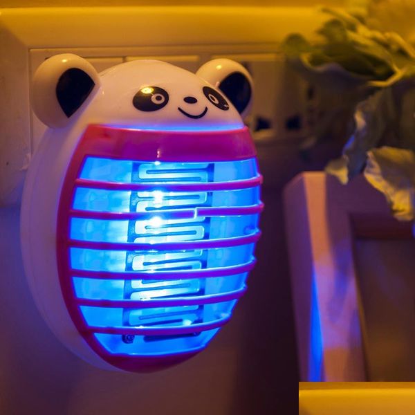 Luzes LED multifuncionais Brelong Assassino de insetos eletrônico para pátio interno e externo Deck Lâmpada de mosquito de quintal Panda / Gato Porco Dhaum