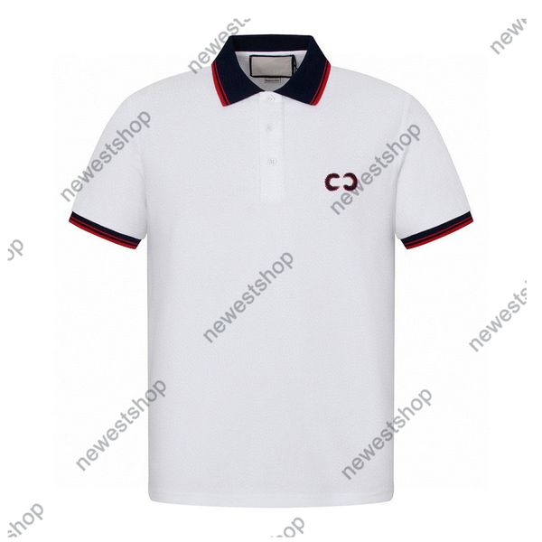 24SS Herren Designer T-Shirt T-Shirt Herren Polo Stickerei Rot Doppelter Briefdruck Kurzarm Poloshirts Baumwolle Damen Schwarz Weiß T-Shirt S-XL