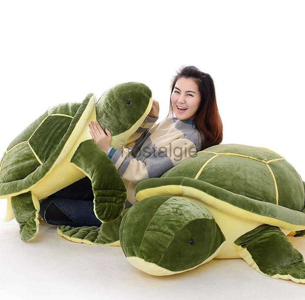 Animais Dorimytrader Jumbo Tortoise Brinquedos de pelúcia Boneca Macia Gigante Pelúcia Animal Tartaruga Brinquedo Travesseiro para Crianças Presente 59 polegadas 150 cm DY607225028 240307