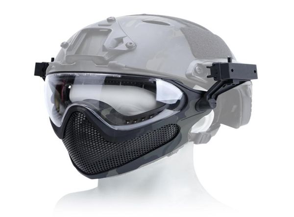 Airsoft-Stahlnetzmaske, Outdoor-Sport-Gesichtsmaske, taktische Vollgesichts-Sicherheit, Airsoft, Paintball, atmungsaktive Jagdschutzausrüstung9585271