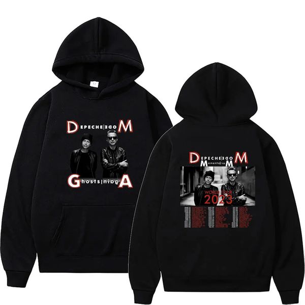 Britische Band Depeche Cool Mode Hoodie Ghosts Again World Tour 2023 Grafik-Trainingsanzug Herren Damen Mode Übergroßer Fleece Hoody 240301