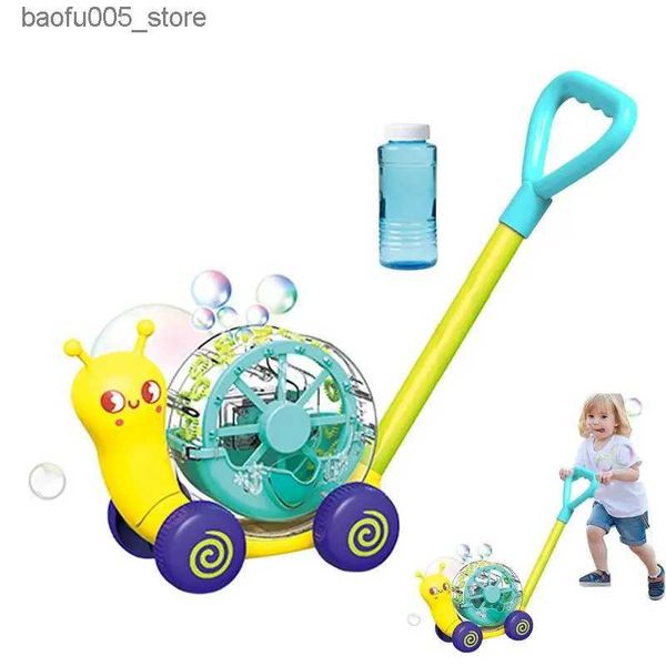 Yenilik Oyunları Bebek Banyosu Oyuncaklar Elektrikli Bubble Salyangoz Çim Biçme Makinesi Çocuklar İçin Otomatik Kabarcık Makinesi Ebeveynler ve Çocuklar Açık Darbe Kalıp Oyuncakları Q240307