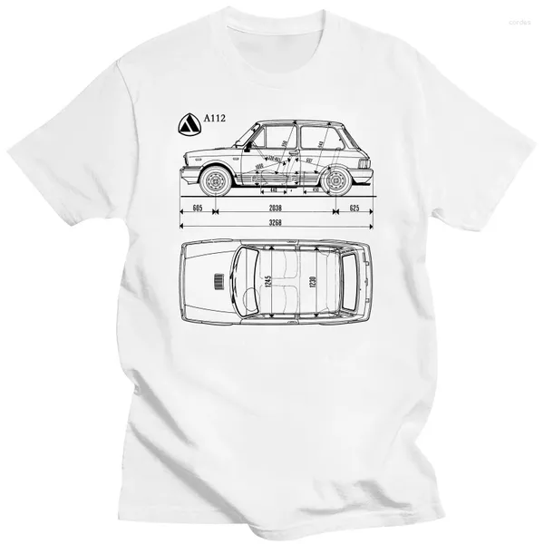 Мужские футболки Футболка Auto DEpoca Autobianchi A112 Abarth Mito - Anni 70 S-M-L-Xl-2Xl-3Xl