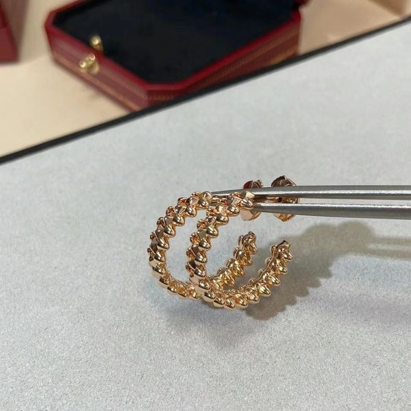 Orecchini di design per donna Orecchini a cerchio avvolti in oro rosa con confezione regalo Orecchini classici