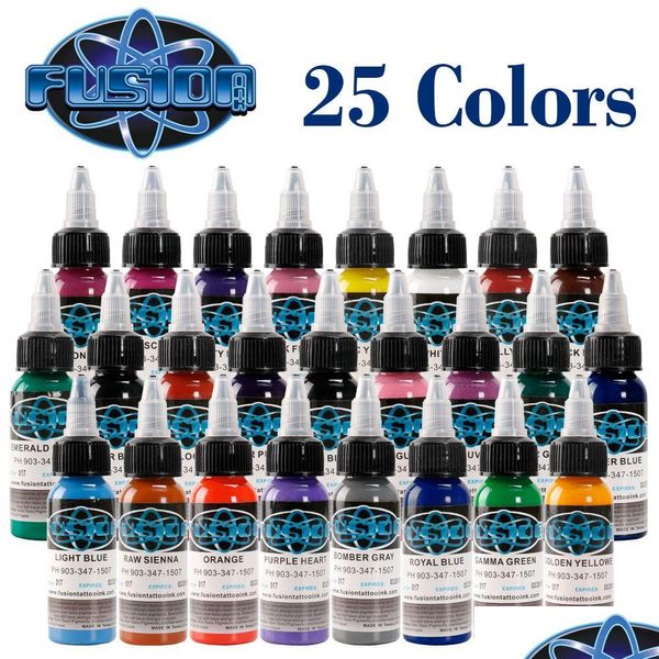 Tattoo-Tinten Senior 30 ml Tattoo-Pigment ungiftig natürliche Farbfusion 25 Tropfen Lieferung Gesundheit Schönheit Tattoos Körperkunst Dh3Sl