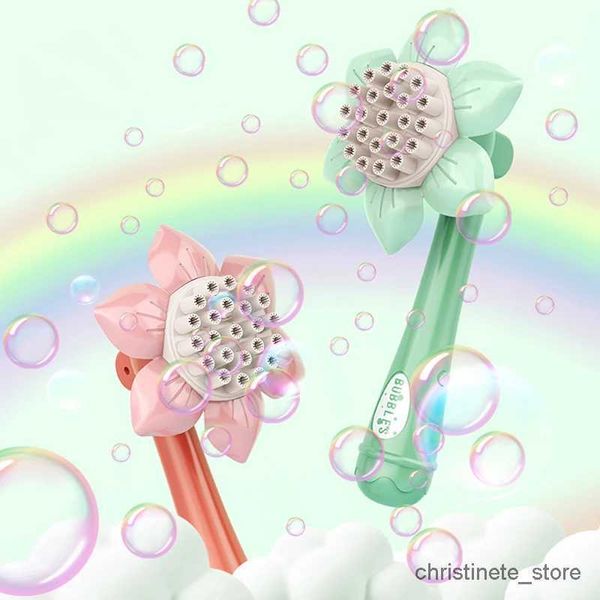 Sand Spielen Wasser Spaß Bubble Gun Kinder Spielzeug 23 Loch Blasen Maschine Seife Gebläse Pistole Spielzeug Sommer Party Spiele Elektrische soakers Bad Spielzeug Kind Geschenk