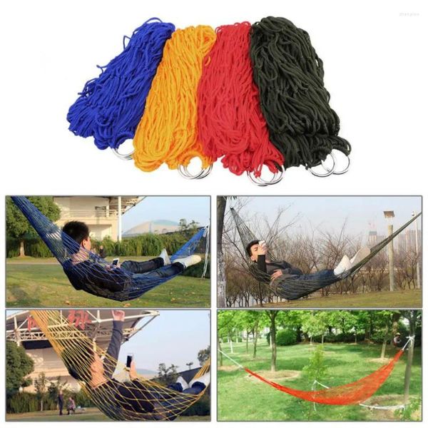 Mobili da campo 200 Pz / lotto Amaca a rete in nylon leggero estivo Leggero e portatile Carico massimo singolo 100 kg 240 80 cm DHL Fedex