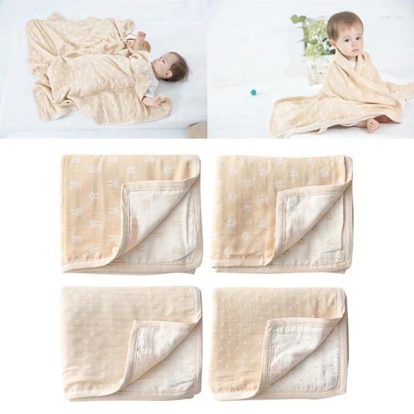 Одеяла портативное пеленальное одеяло из хлопка для новорожденных, муслиновая марлевая упаковка для младенцев, подарок для душа, прочный QX2D
