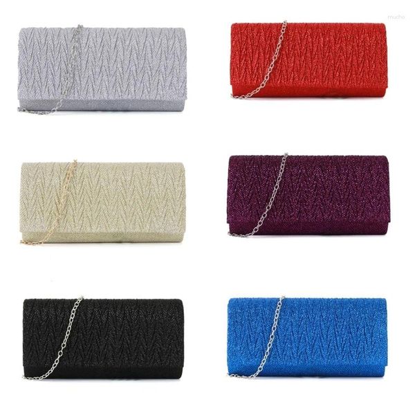 Umhängetaschen Elegante Umschlag-Clutch mit abnehmbarem Kettenriemen für Hochzeiten und Partys