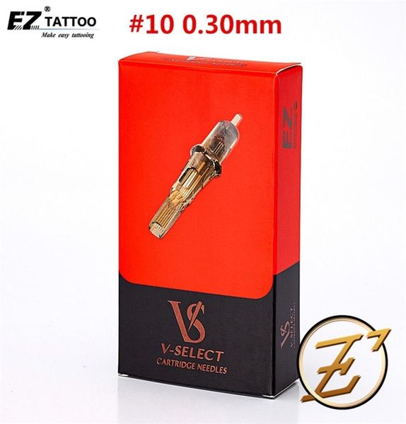 Agulhas de cartucho de tatuagem ez vselect 10 030mm bugpin curvo magnum redondo magnum descartável suprimentos de agulha de tatuagem 20pcsbox 21038772832