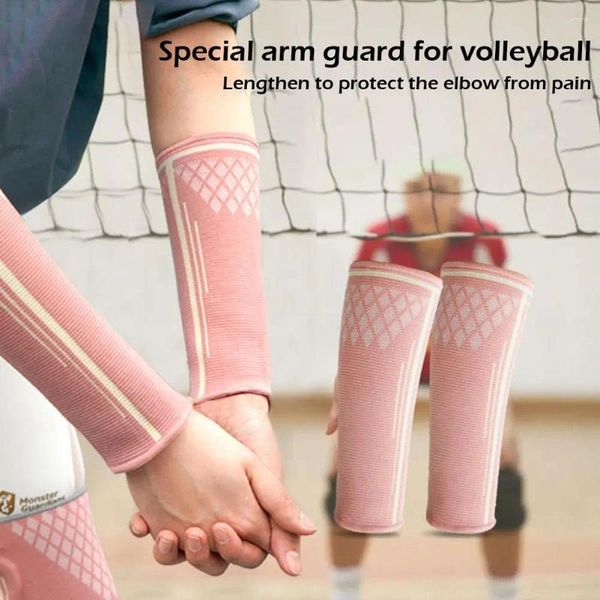Joelheiras esportes pulseiras voleibol braço mangas protetor banda pulso compressão cinta manga guarda mão envoltório suor suporte forear x8y6