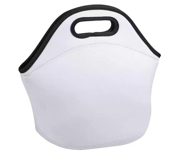 Borsa per il pranzo riutilizzabile in neoprene riutilizzabile per sublimazione, borse per pranzo morbide isolate con design a cerniera per la scuola di lavoro FY3499 GG01303446644