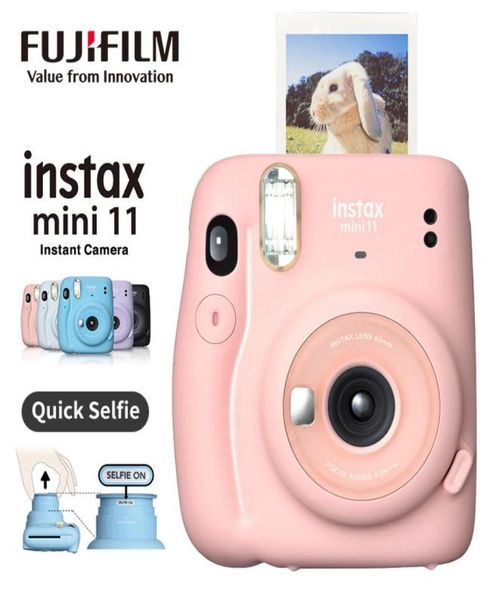 Пленочные фотоаппараты Fuji Genuine Instax Mini11 Instant Camera Origin Fujifilm РозовыйСинийСерыйБелыйФиолетовый с бумагой Mini Po Paper 2210146642046