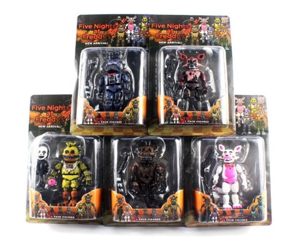 Freddy039s Five Nights PVC Action figure 17 cm Bonnie Foxy Freddy giocattoli 5 Fazbear Bear Doll giocattoli per bambini con pacchetto di vendita per Chr2641447