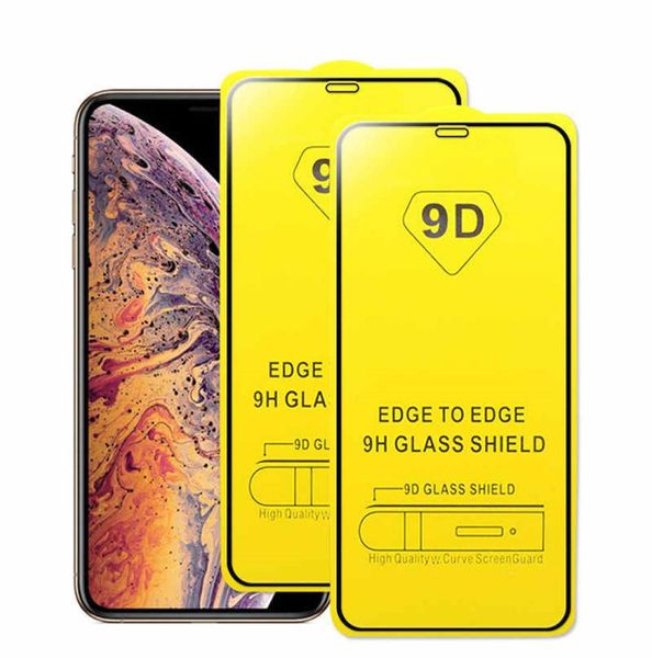 9D Vollkleber-Abdeckung aus gehärtetem Glas für Motorola Moto One E5 G6 G7 G8 Plus Play Power Lite P30 P40 Note Displayschutzfolie6395166