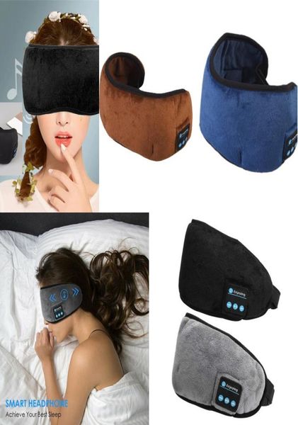 Cuffie stereo con maschera per gli occhi stereo Bluetooth senza fili Cuffie per dormire Cuffie per dormire comode ovunque Maschere per viaggi aerei9156726