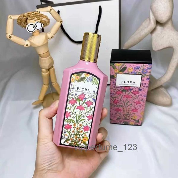 2024Flora Profumo 100ml Gardenia Magnolia Jasmine Fragranza femminile Eau De Parfum 33floz Odore duraturo Marca EDP EDT Fiore Frutta Fiore Rosa Lady Girl Col