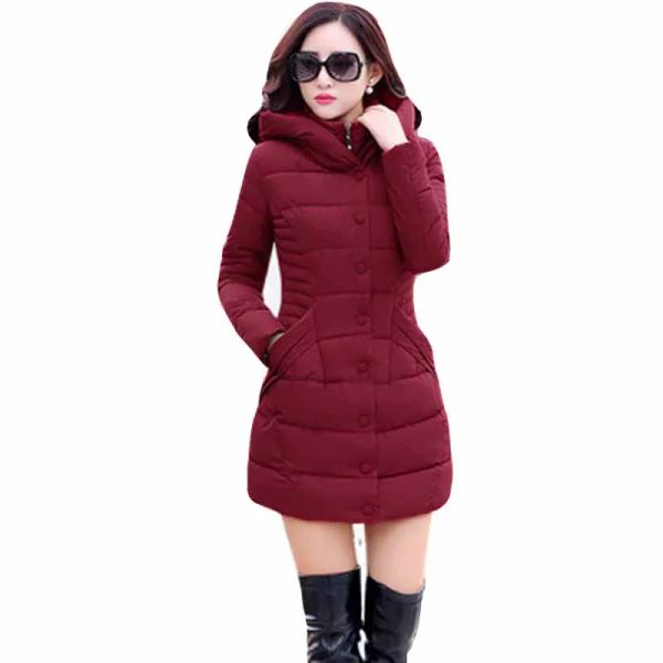 Parkas Cheap Wholesale 2018 Новая осенняя зима продает женскую модную повседневную теплую куртку Женская бизика y112