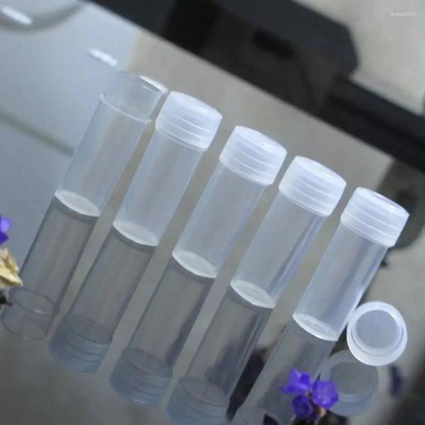 Şişeler 50pcs 5G Toptan Hacim Plastik Örnek Şişe 5ml Küçük Şişe Toz Depolama Konteyneri Yarı saydam