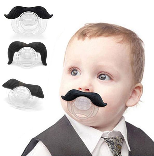 Nova alta qualidade silicone engraçado bigode lábios infantil bebê menino menina infantil chupeta ortodôntica manequim barba mamilos1372556
