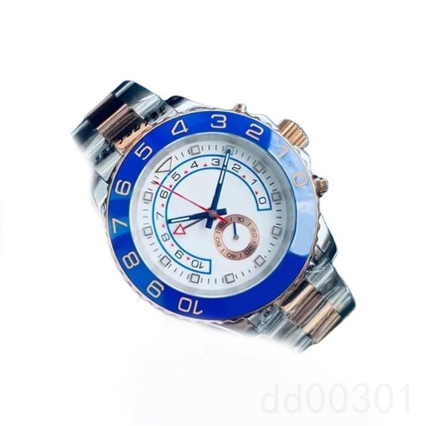 Modeuhren, Uhr, Kalenderfunktion, 44 mm, weißes Zifferblatt, blaue Lünette, hochwertige Damen-Armbanduhr, vergoldetes Silber, Uhrwerk, Uhren, Saphirglas, SB055 C4