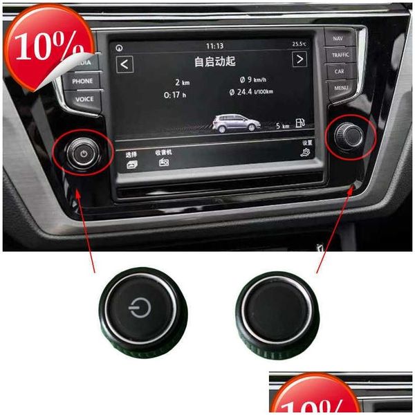 Diğer İç Aksesuarlar VW Jetta Turane için Yeni Touran Lavida CD Çizeleme Knob Cap Radyo Düğmesi Switch ses seviyesi Konb Aksesuarları Drop D DHNGC