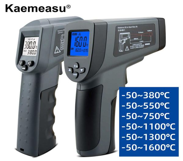 Digitales Infrarot-Thermometer 501600C, Laser-Temperaturmessgerät, Pistole, digitales LCD, industrielles Laser-Pyrometer für den Außenbereich, IR-Thermometer 26595949