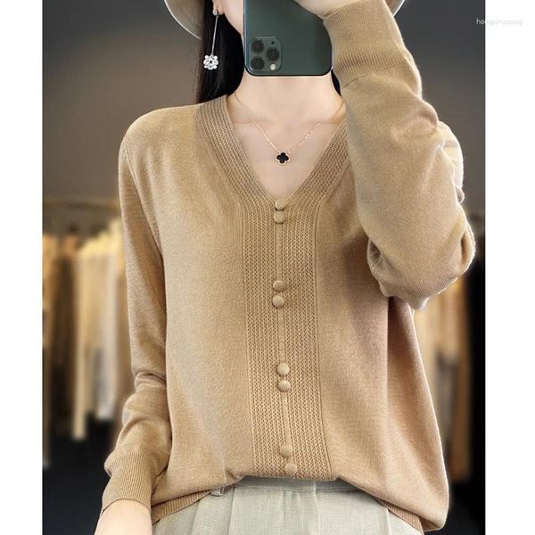 Maglioni da donna Cardigan lavorato a maglia a maniche lunghe in seta ghiacciata Cappotto sottile sciolto Camicia con aria condizionata in uscita primavera/estate