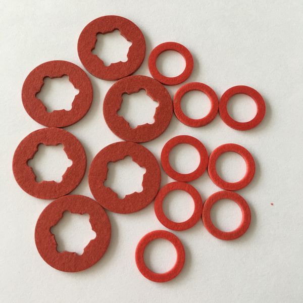 guarnizione in carta d'acciaio rossa, guarnizione di isolamento elettronico, guarnizione piatta rossa, resistente alle alte temperature, anello di tenuta allargato, barra rapida, mesone rosso