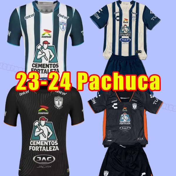 2023 2024 Pachuca Club Soccer Jersey Home Away 23/24 LIGA MX Kit Jerseys Homens Kit Kit Camisas de Futebol Camiseta de Futbol Tailândia Uniforme de Qualidade 16-2XL