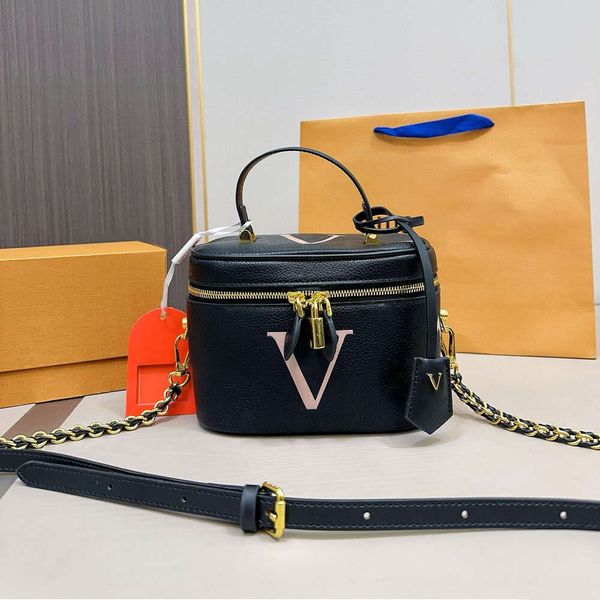 Borse per il trucco del designer di marca Borsa a tracolla di alta qualità Borsa da donna Manico in pelle Borsa a tracolla scozzese con lettere floreali