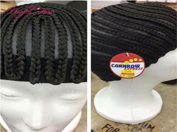 Fazendo ferramentas de peruca tampas de peruca cornrow croceht peruca trançada boné 70g sintético feito para tranças de crochê tecer extensão de cabelo3327009