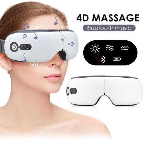 Augenmassagegerät 4D Luftdruckvibration Augenpflegeinstrument Müdigkeit lindern Kompresse Bluetooth Musik Smart Massagebrille 2102281283990