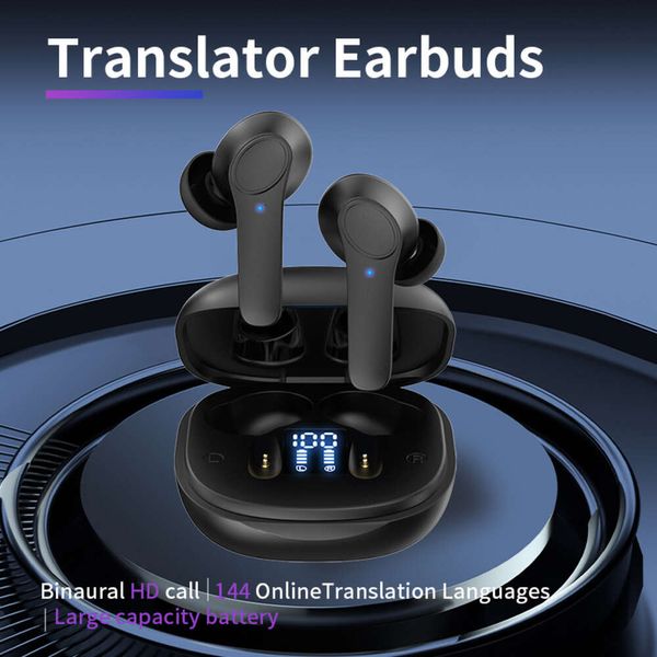 Intelligente Sprachkopfhörer mit zwei Chinesisch-Englisch-Übersetzern für mehrere Sprachen, In-Ear-Ohrhörer mit Bluetooth für gegenseitige Übersetzung