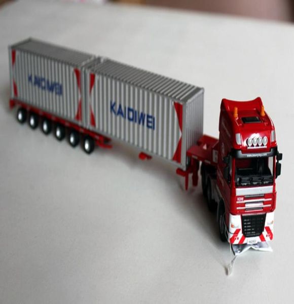 Modello di camion in lega di grandi dimensioni Super ToyContainer Auto fai da te Piatto Carrier Veicolo Veicolo di simulazione di precisione GiftCollecting 9649630