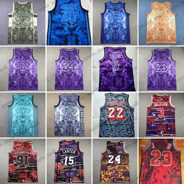 Seal Stitched Basketball Jerseys 6 James 30 Stephen 22 Jimmy 1 Ball Curry 15 Vince 1 Tracy Butler Carter 34 Giannis McGrady Rodman Antetokounmpo Mens S-XXXL