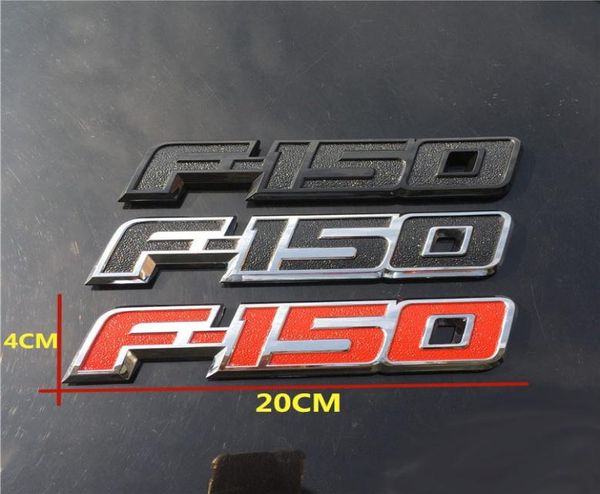 Yeni Cool 3D ABS F150 Logo Araba Sticker Yan Amblem Çıkartma Arka Rozeti Ford F1508741155