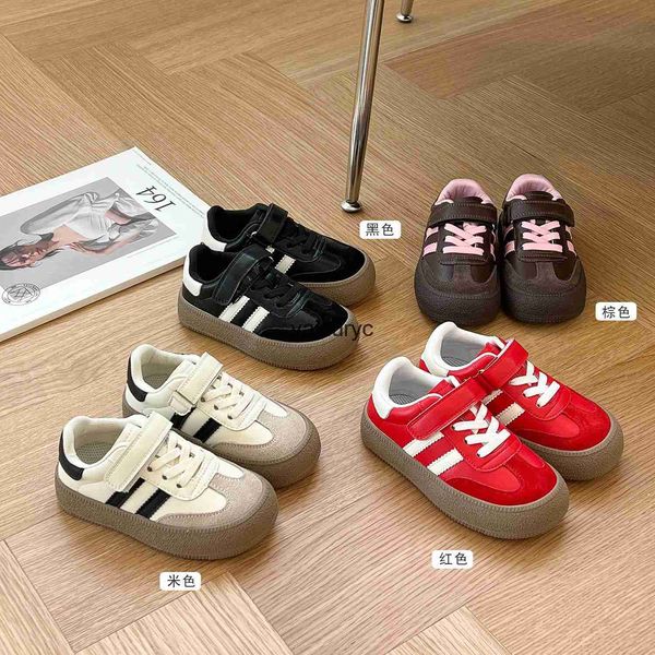 Scarpe da ginnastica eleganti 2024 Primavera nuove scarpe da ginnastica tedesche multi colore per bambini Edizione coreana Ragazze suola spessa Scarpe da tavolo casual Scarpe da uomo e per bambini H240307