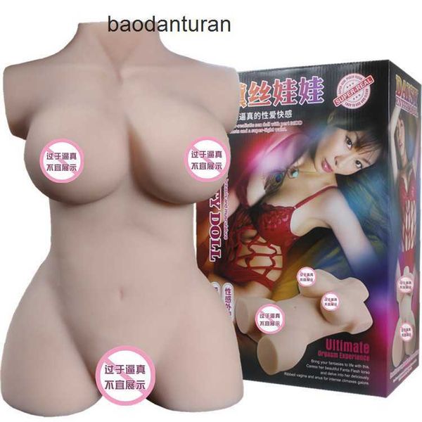 Boneca sexual de meio corpo, boneca completa de silicone, nádegas não infláveis e molde invertido para homens, produtos sexuais metade adultos hpol