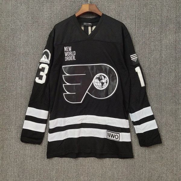 Оставшийся случайный номер хоккейный трикотаж со спортивной вышивкой, толстовки с длинными рукавами, свободные пуловеры, рубашка 240305