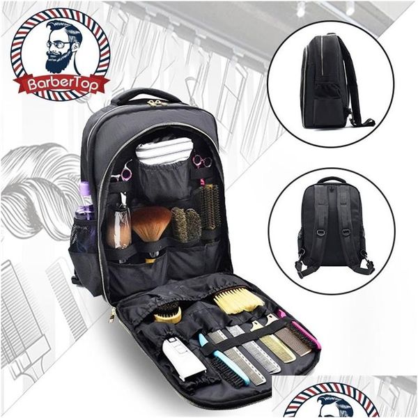 Outros cuidados com o cabelo Barbertop Salon Barber Cabeleireiro Saco de Armazenamento Beleza Maquiagem Ferramenta Grande Capacidade Mochila Mtifuncional Sacos de Viagem Dhbao