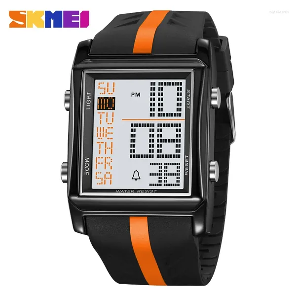 Relógios de pulso SKMEI 2207 Electronic Men's Student Alarm Relógio Night Light Waterproof Sports Watch